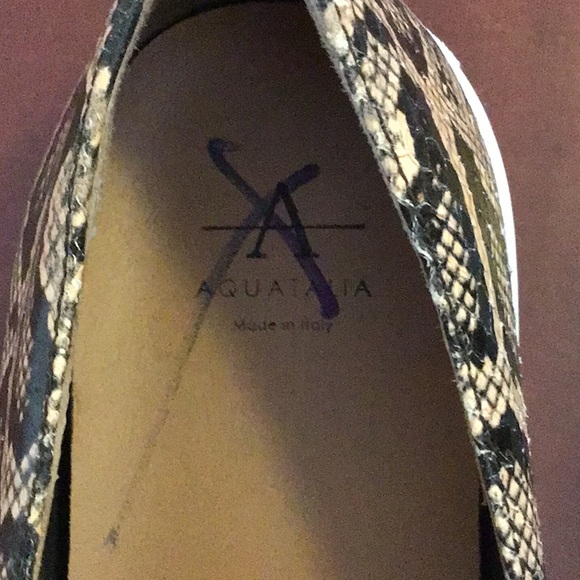 AquaTalia Leopard Leather Loafer, NWOT, never worn, Made in Italy, size 8.5